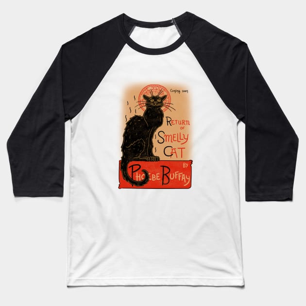 Smelly cat Baseball T-Shirt by rakelittle